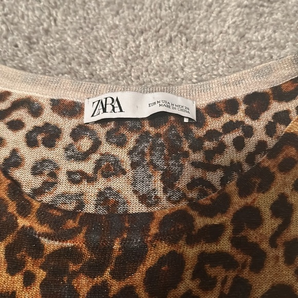 Zara Sparkly Leopard Sweater - Medium - Picture 2 of 4